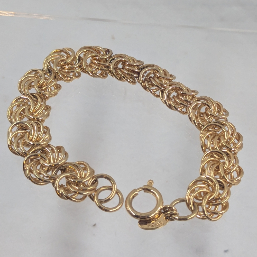 Erwin Pearl Love Knot Gold Tone Bracelet